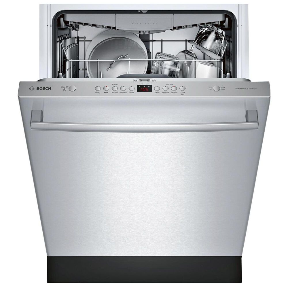Bosch 24&quot; Bar Handle Built-In Dishwasher in Stainless Steel, , large