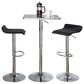 LumiSource Bistro-Ale 3-Piece Bar Set with Black Cushion in Silver and Chrome, , large