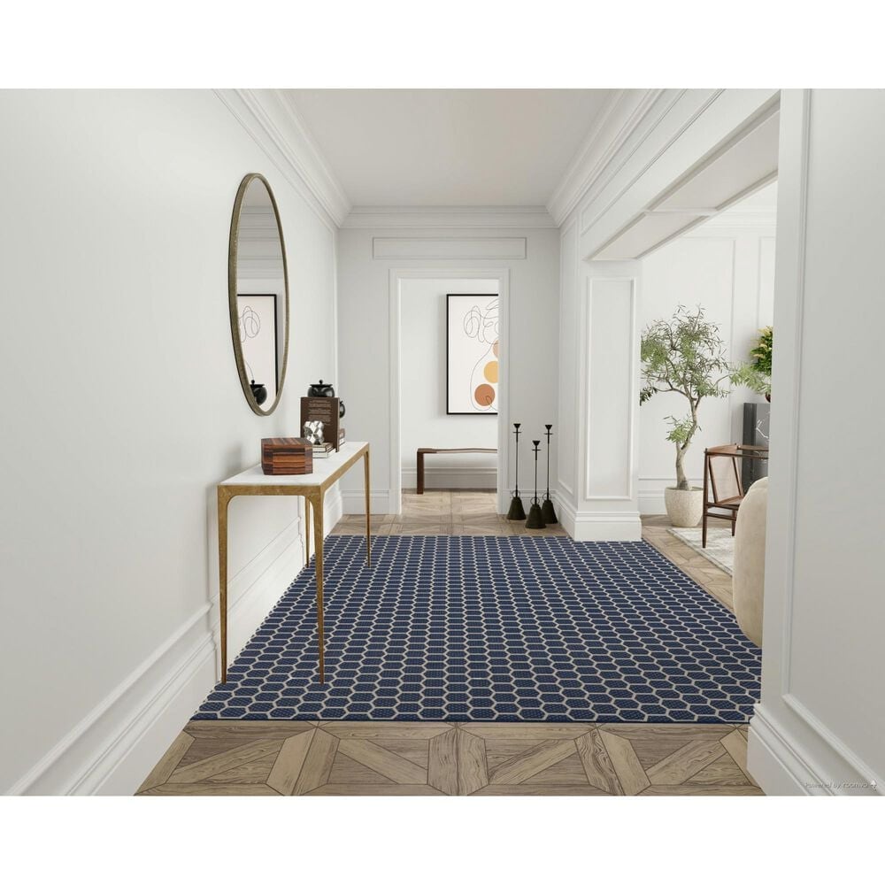 Nourison Twist Reversible 8&#39; x 10&#39; Navy Indoor/Outdoor Area Rug, , large