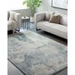 Surya Avellino 12" x 15" Gray, Light Beige, Deep Teal, Pale Blue, Tan, Denim and Light Olive Area Rug, , large