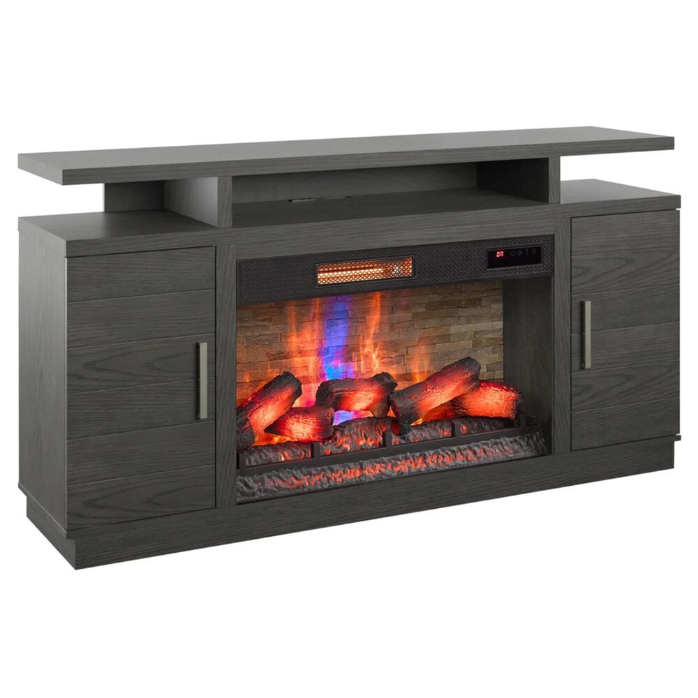 Fabio Flames Breya 70&quot; Fireplace TV Stand in Brown Tifton Oak, , large