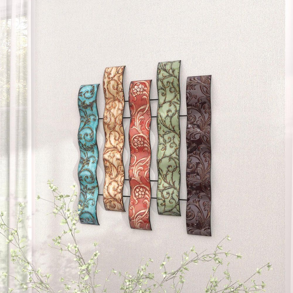 Maple and Jade 20&quot; x 24&quot; Abstract Wall Decor in Aqua, Beige, Red, Pale Green and Dark Brown, , large