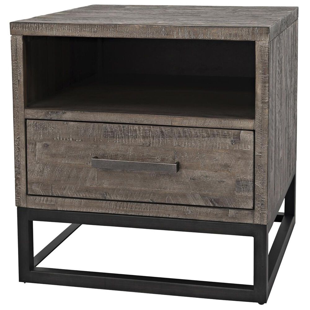 Waltham East Hampton End Table in Distressed Grey, , large