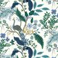 Rifle Paper Co Crafted by Cloth and Company Billie Ottoman in Peacock Blue/White, , large