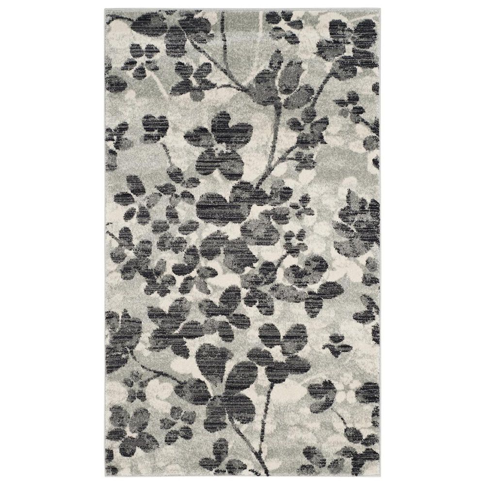 Safavieh Evoke EVK236R-3 3&#39; x 5&#39; Grey/Black Area Rug, , large