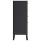 Ashley Charlang 5 Drawer Chest in Matte Black and Beige, , large