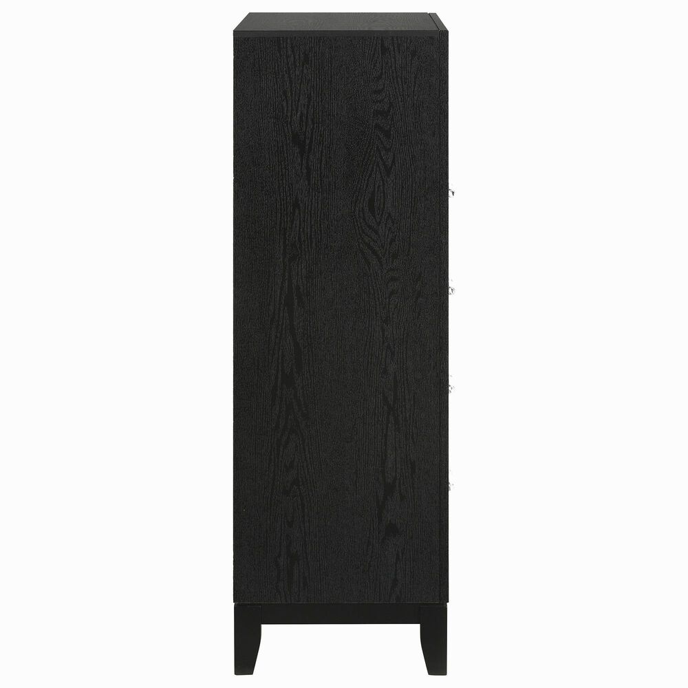 New Heritage Design Obsidian 5-Drawer Chest in Black, , large