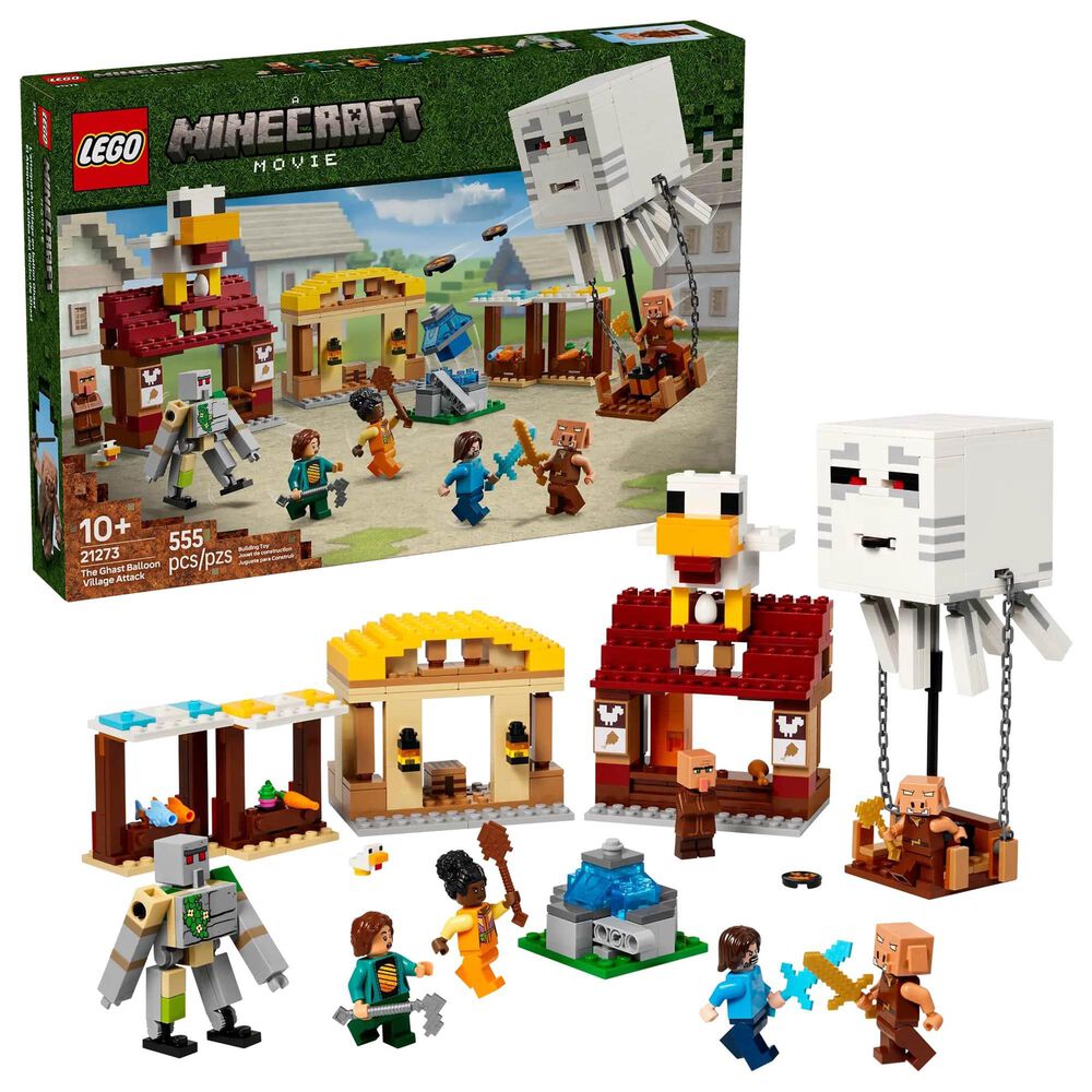 LEGO Minecraft The Ghast Balloon Village Attack Building Set in Multicolor, , large