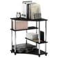 HOMLUX Multipurpose Corner Desk with Storage Shelves in Americano and Stainless Steel, , large