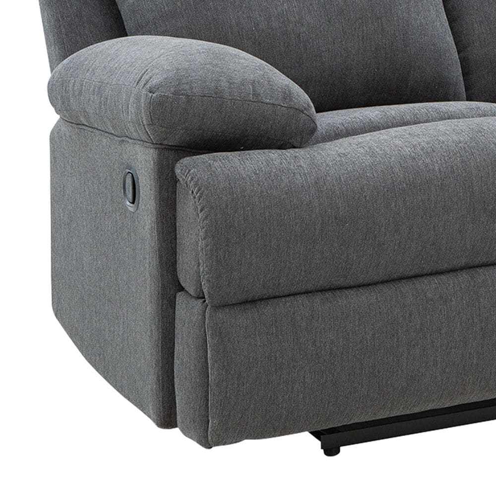 Ashley Side-Swipe Manual Reclining Loveseat in Charcoal, , large