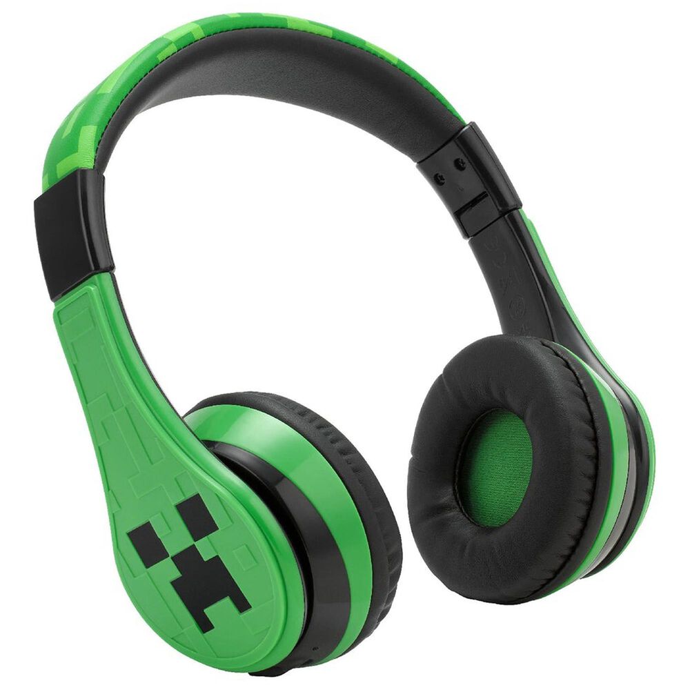 KIDdesigns Minecraft Bluetooth Headphones in Green, , large