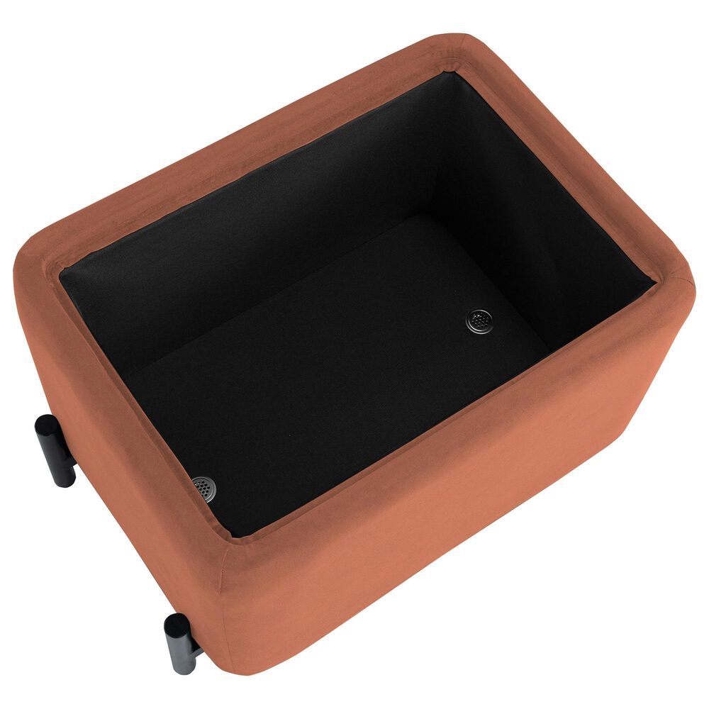 Lifestyle Solutions Kona Small Storage Ottoman in Rust, , large
