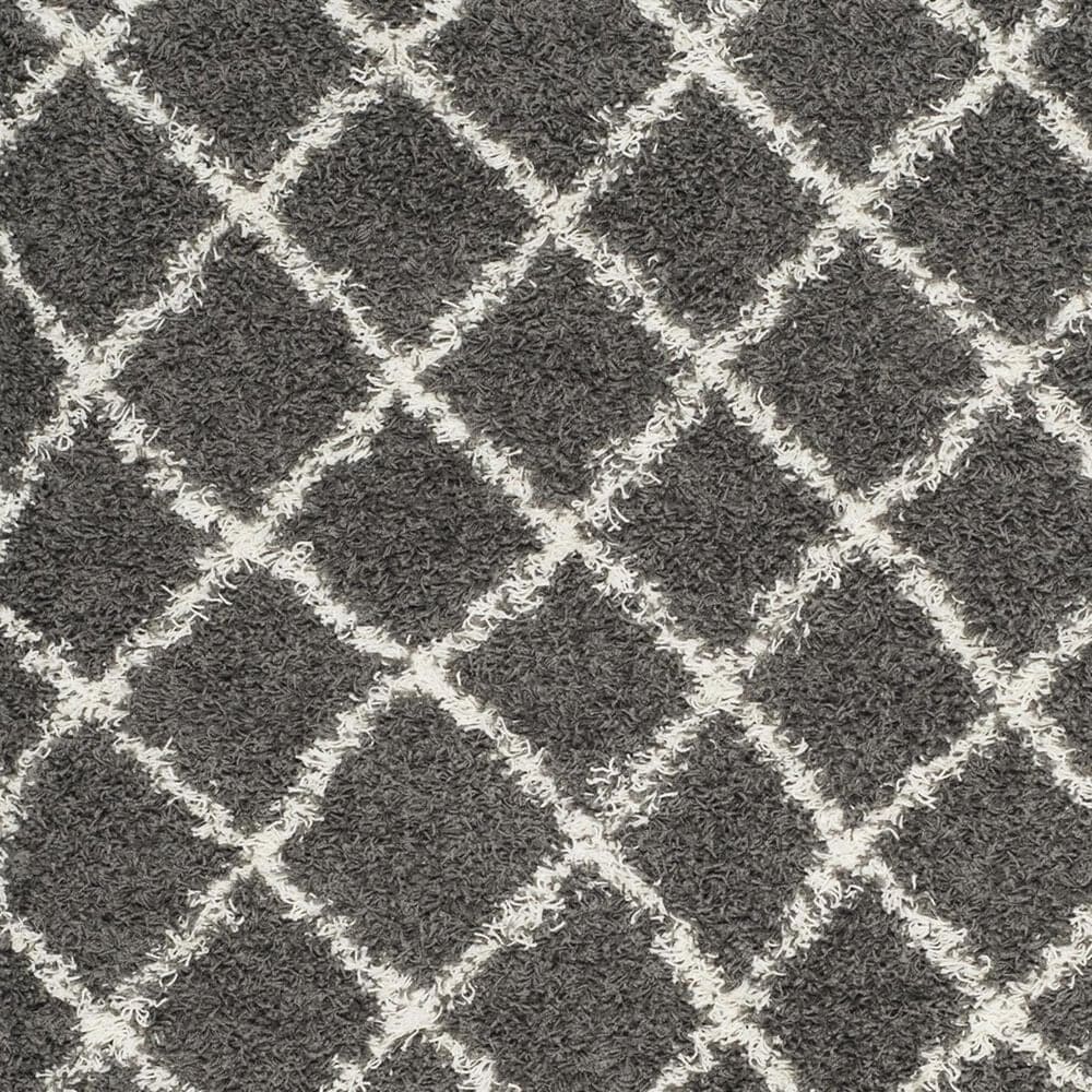 Safavieh Dallas Shag SGD258A-3 3&#39; x 5&#39; Dark Grey/Ivory Area Rug, , large