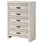 Crown Mark Valor 5-Drawer Chest in Light Gray, , large