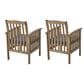 Hearth and Haven Casa Outdoor Dining Chair with Purple Cushion in Dark Grey (Set of 2), , large