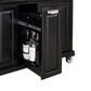 HOMLUX Kitchen Island with Rubber wood Countertop in Black, , large