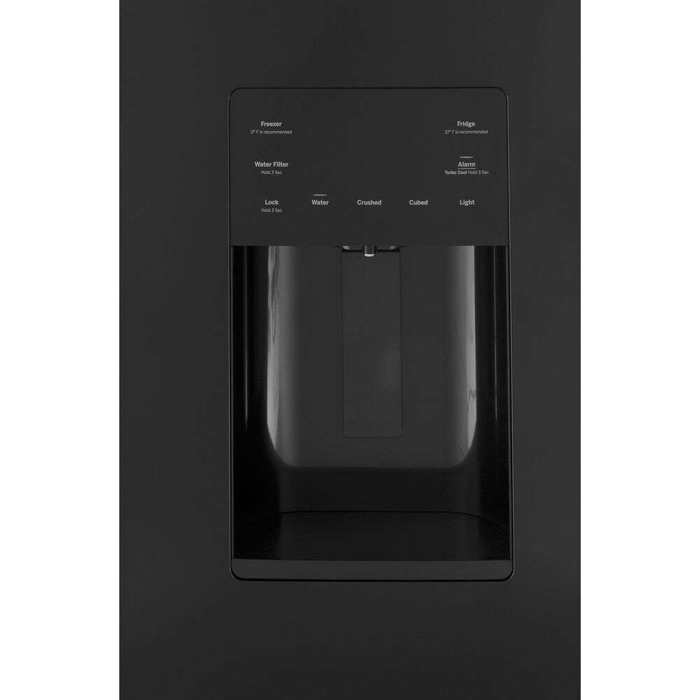GE Appliances 25.6 Cu. Ft. Capacity 3-Door French Door Refrigerator in Black, , large