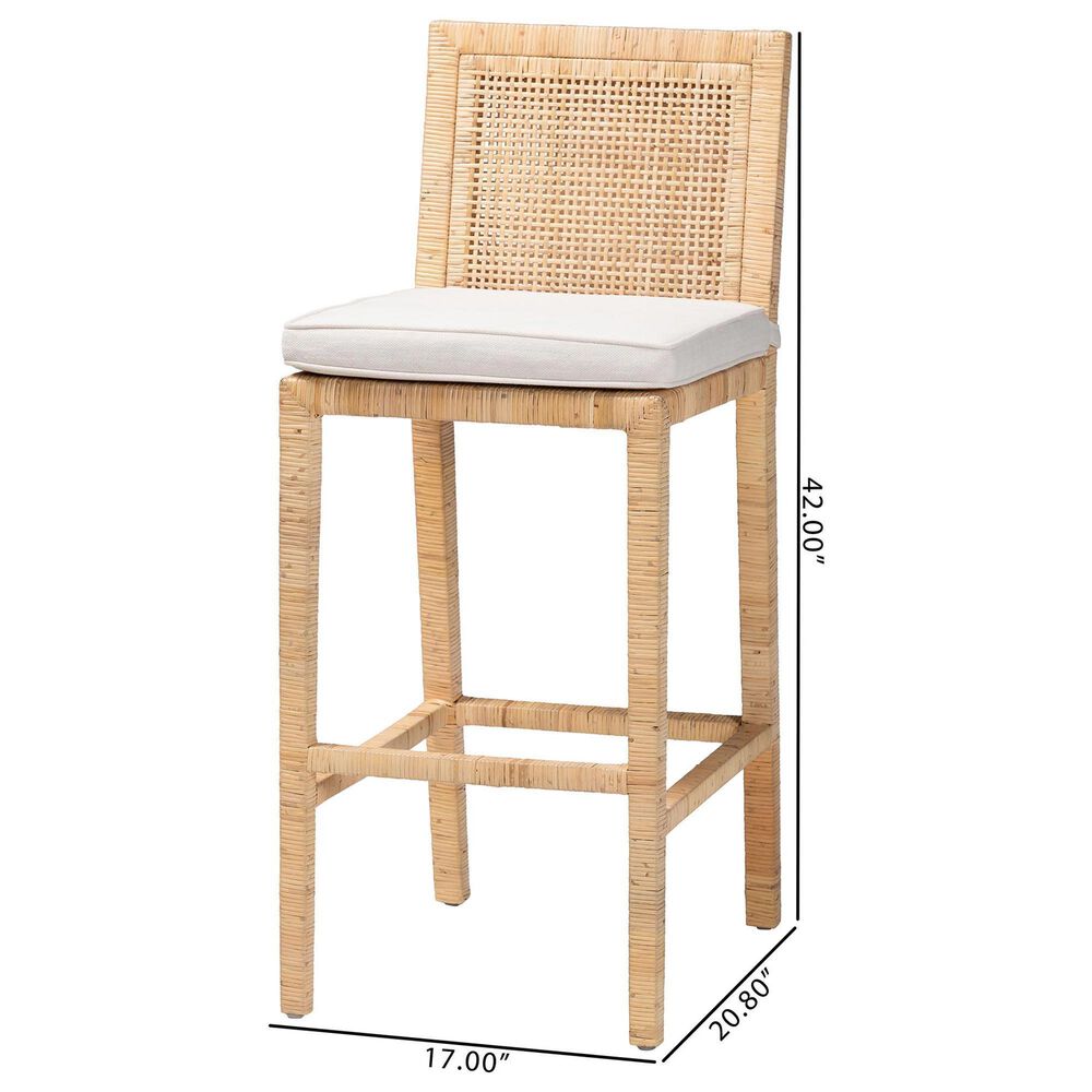 Baxton Studio Sofia Bar Stool in Natural, , large