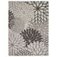 Nourison Aloha 9"6" x 13" Silver and Grey Indoor/Outdoor Area Rug, , large