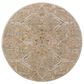 Surya Reina Light Brown, Tan, Denim, Rust, Olive, Light Gray, Cream and Mustard 7"10" Round Area Rug, , large