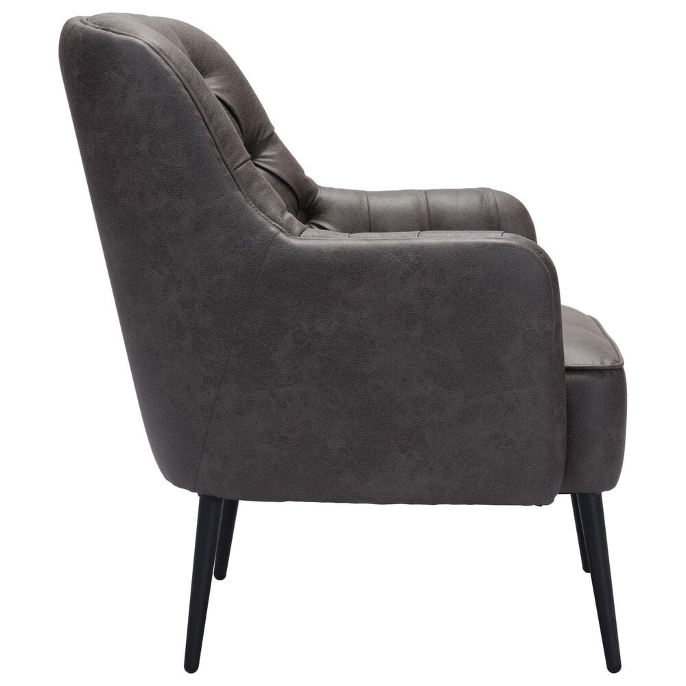 Zuo Modern Tasmania Accent Chair in Vintage Black and Gold, , large