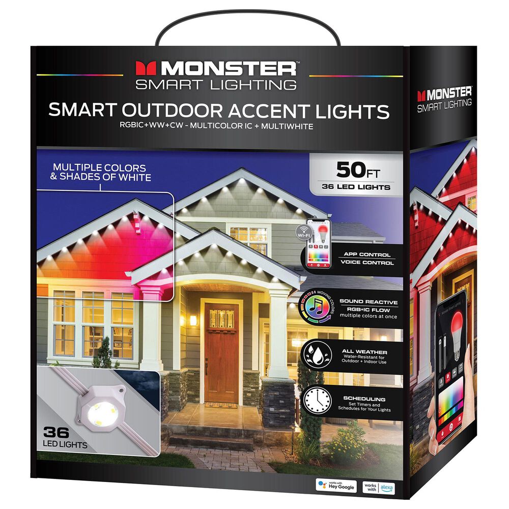 Monster Illuminessence Smart Permanent Outdoor Light in White, , large