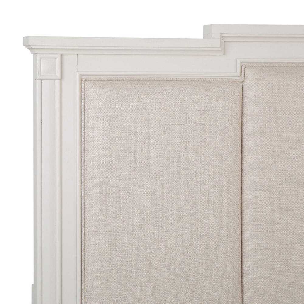 Nicolette Home Willowbrook Queen Panel Bed with Upholstered Headboard in Egg Shell White, , large