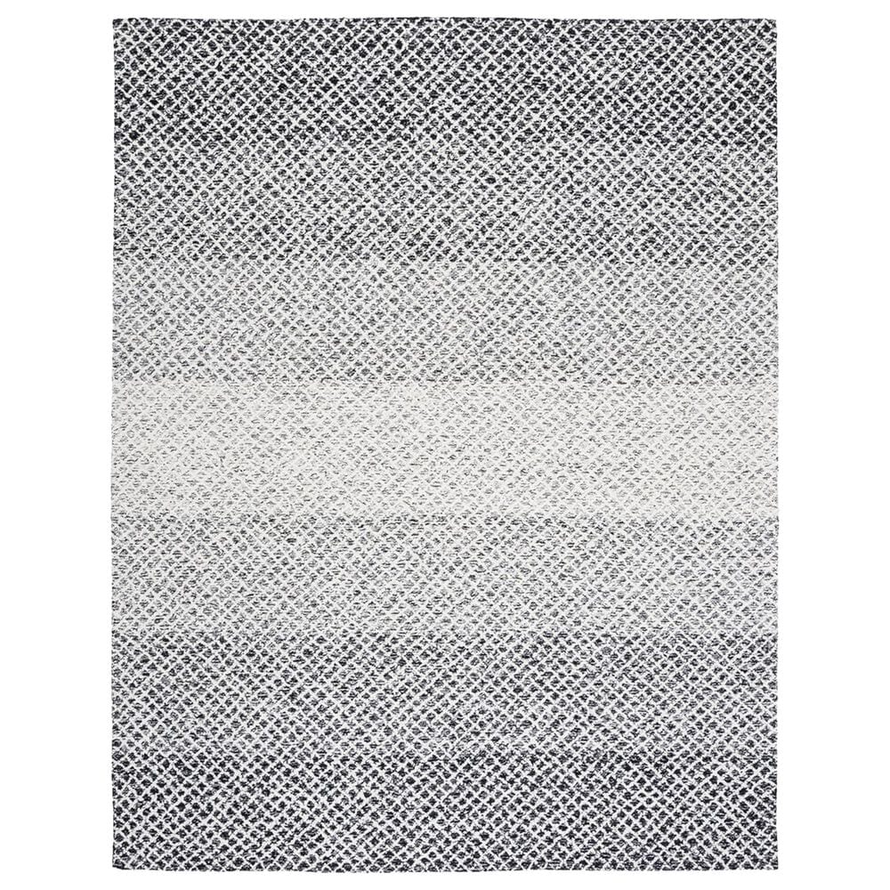 Safavieh Micro-Loop 8" x 10" Black and Ivory Area Rug, , large