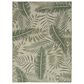 Nourison Garden Oasis GOA02 Ivory and Green 5" x 7" Indoor/Outdoor Area Rug, , large