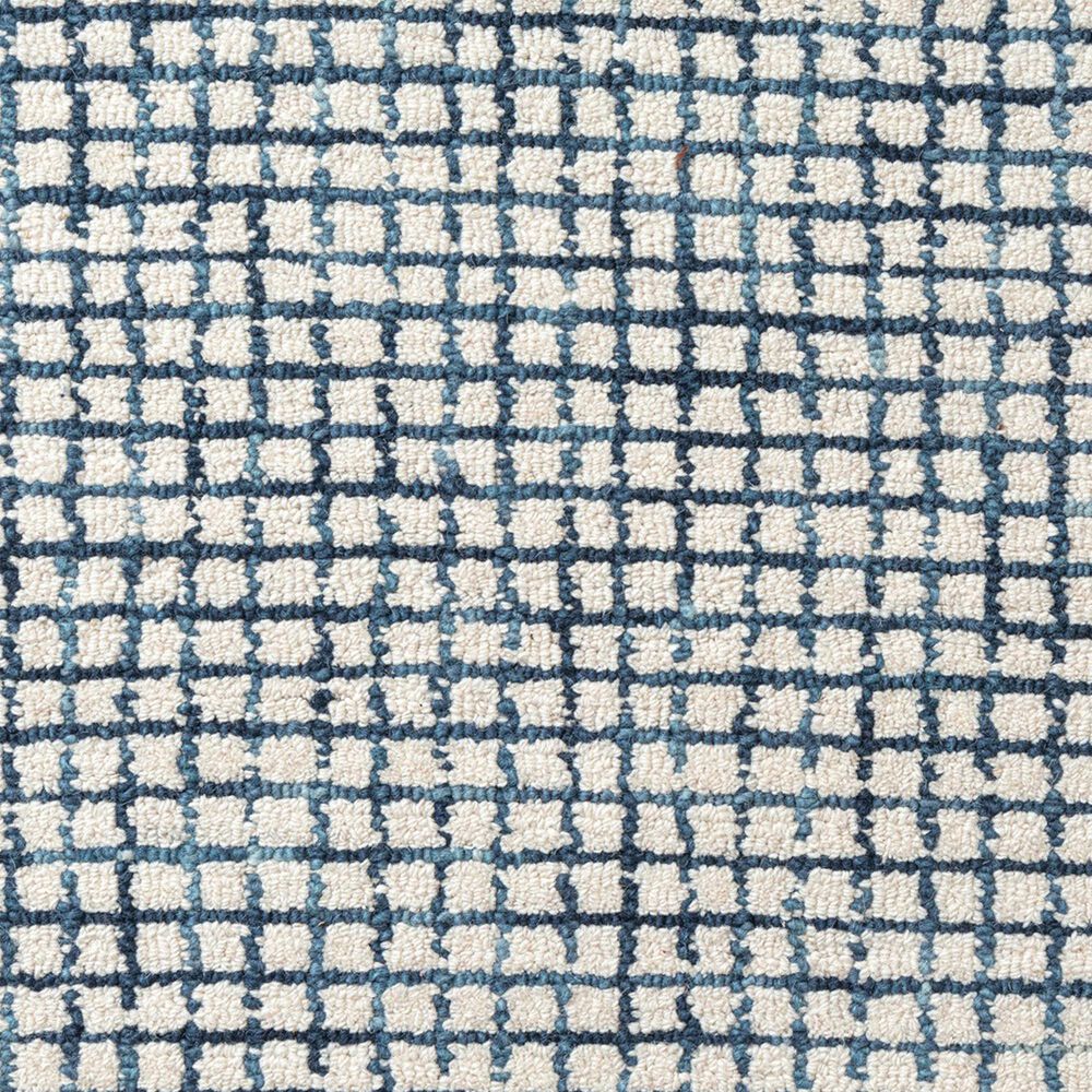 L&amp;R Resources Criss Cross Navy and Ivory 8&#39; Round Area Rug, , large