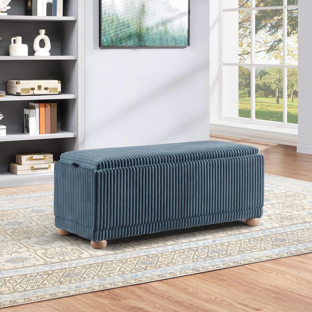 Valor Living Sahara Storage Bench in Blue, , large
