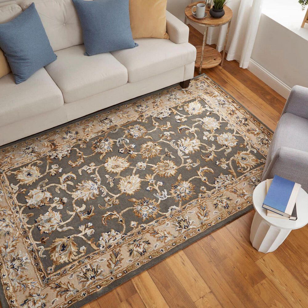 Feizy Prescott 5&#39; x 8&#39; Sage and Beige Area Rug, , large