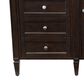 James Martin Vanities Brittany 60" Single Bathroom Vanity in Burnished Mahogany with 3 cm Ethereal Noctis Quartz Top and Rectangle Sink, , large