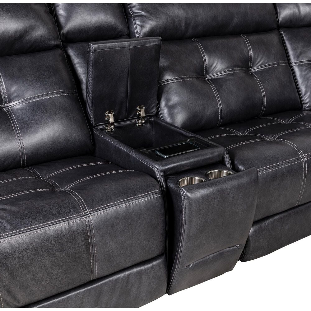 MotoMotion 6-Piece Power Reclining L-Shaped Sectional in Patina Storm, , large
