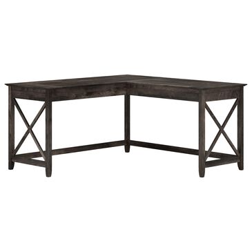 Bush Key West 60" L-Shaped Desk in Dark Gray Hickory, , large