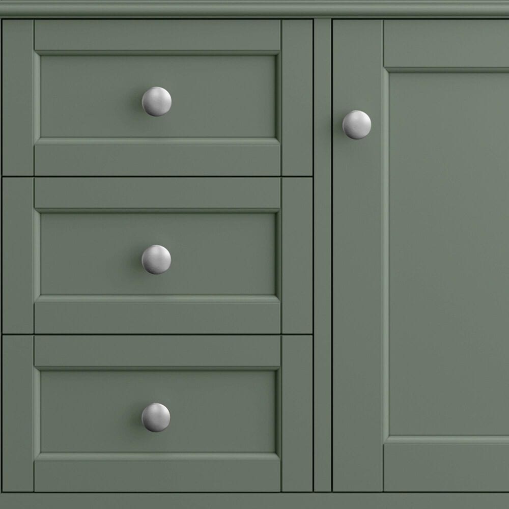 James Martin Vanities Brittany 30&quot; Single Bathroom Vanity in Smokey Celadon with Single Hole 3 cm White Zeus Quartz Top and Rectangular Sink, , large