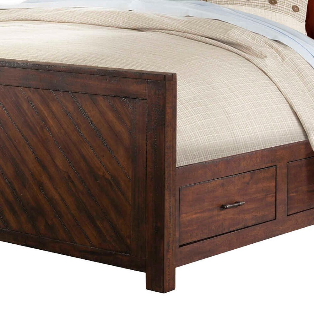 Mayberry Hill Jax Queen Storage Bed in Cherry, , large