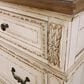 Ashley Realyn 3 Drawer Nightstand in Chipped White and Brown, , large