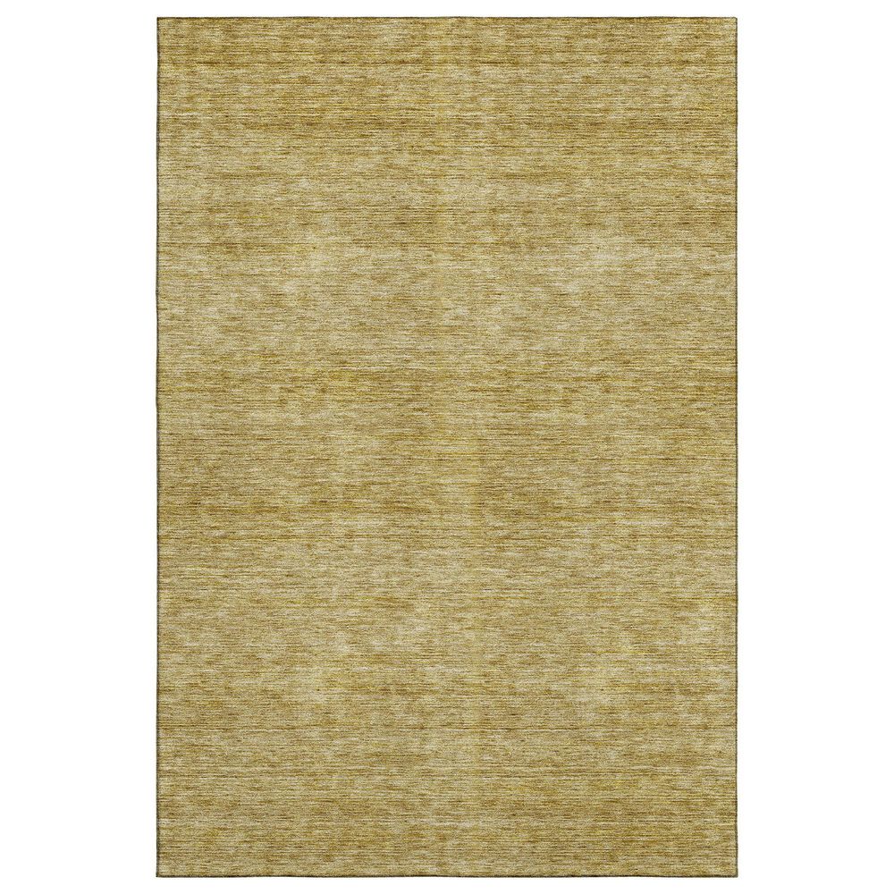 Dalyn Rug Company Soft Essentials Solid Gold 9" x 12" Indoor/Outdoor Area Rug, , large