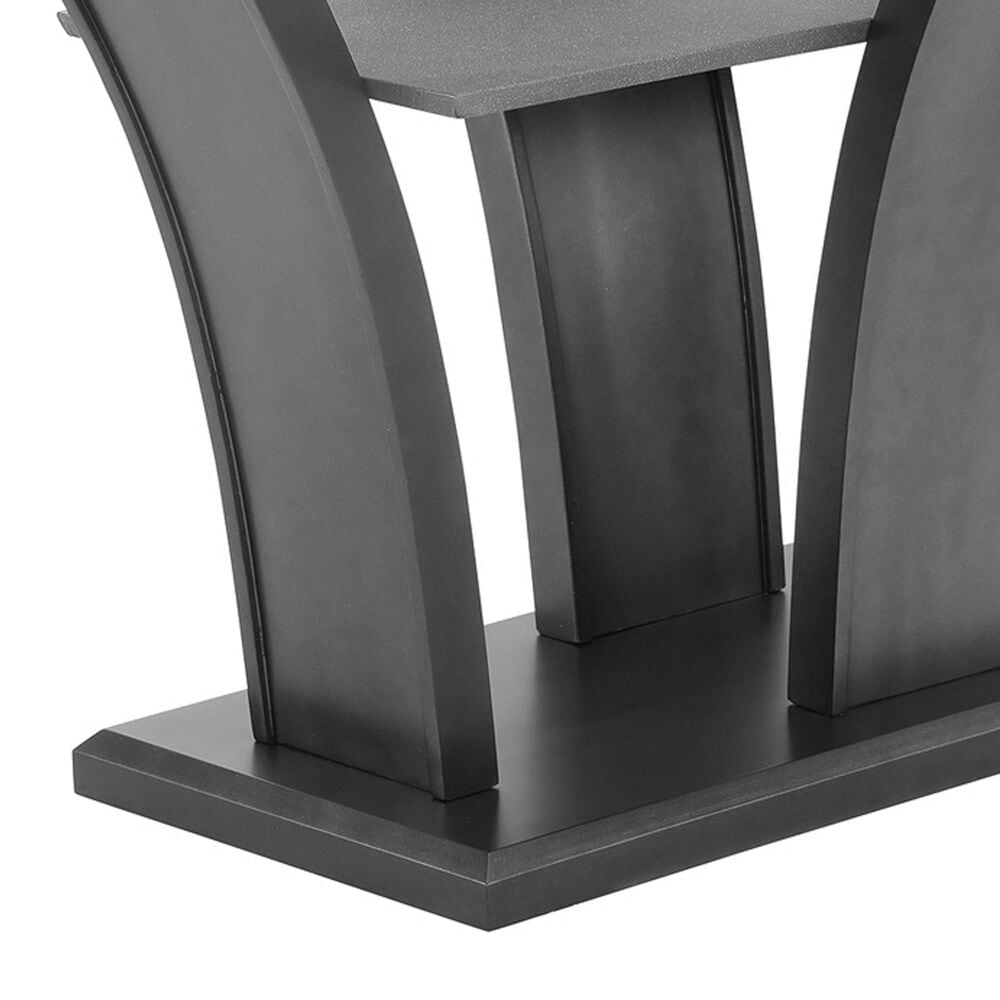 Crown Mark Camelia 7-Piece Rectangle Dining Set in Dark Gray and Clear, , large
