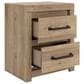 Ashley Brozmont Queen Panel Bed with Two Nightstands in Natural Brown, , large