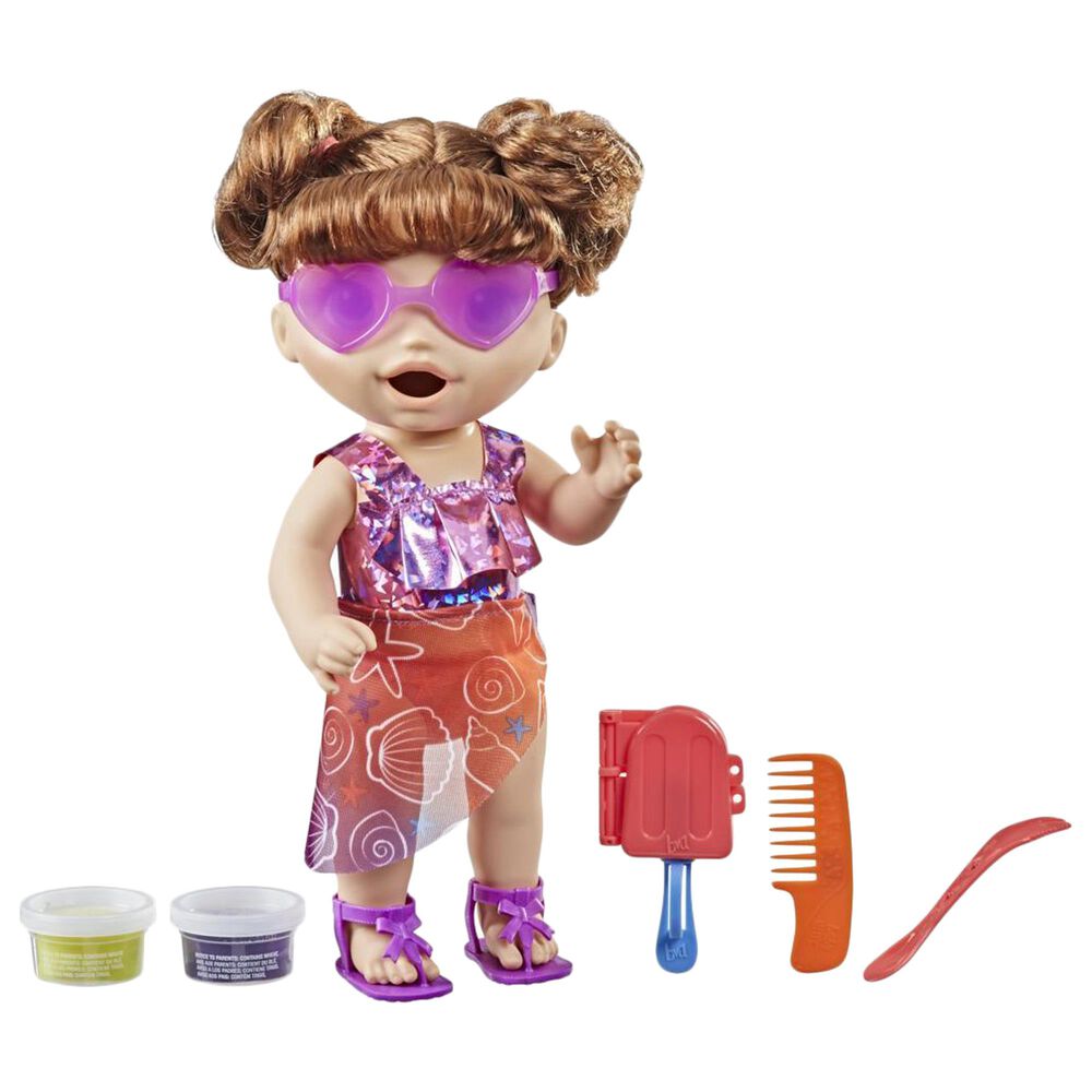 Baby Alive Sunshine Snacks Doll in Brown Hair, , large