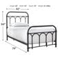 Ashley Nashburg Twin Metal Headboard/Footboard/Rails in Black, , large