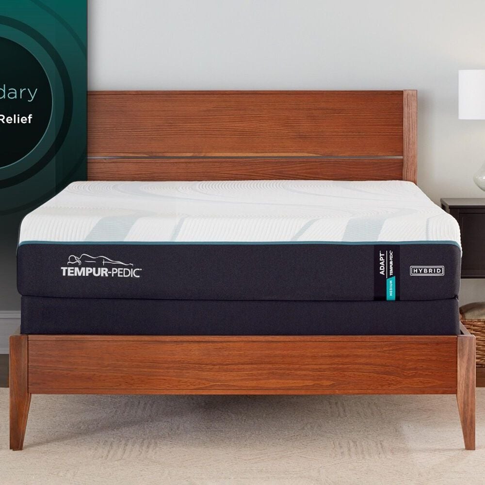 Tempur-Pedic Adapt 2.0 Medium Hybrid Queen Mattress with High Profile Box Spring, , large