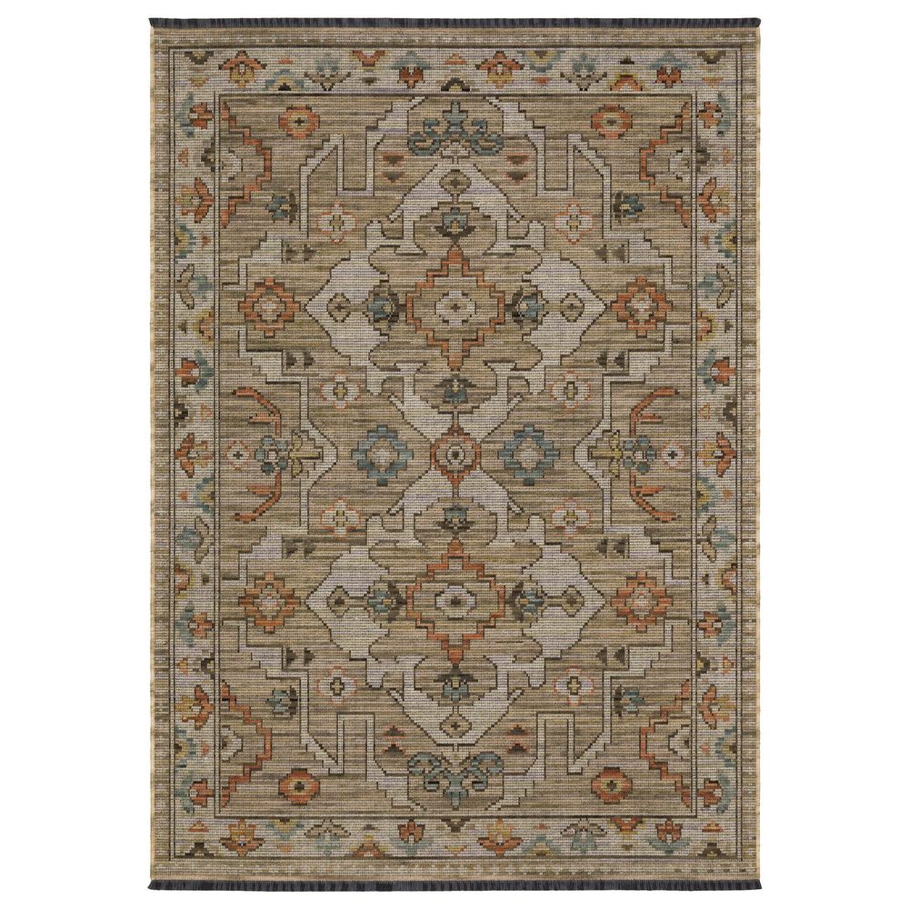 Oriental Weavers Legacy LGY08 Rust and Blue 9"10" x 12"10" Area Rug, , large
