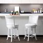 CorLiving Counter Height Swivel Stool in White - Set of 2, , large