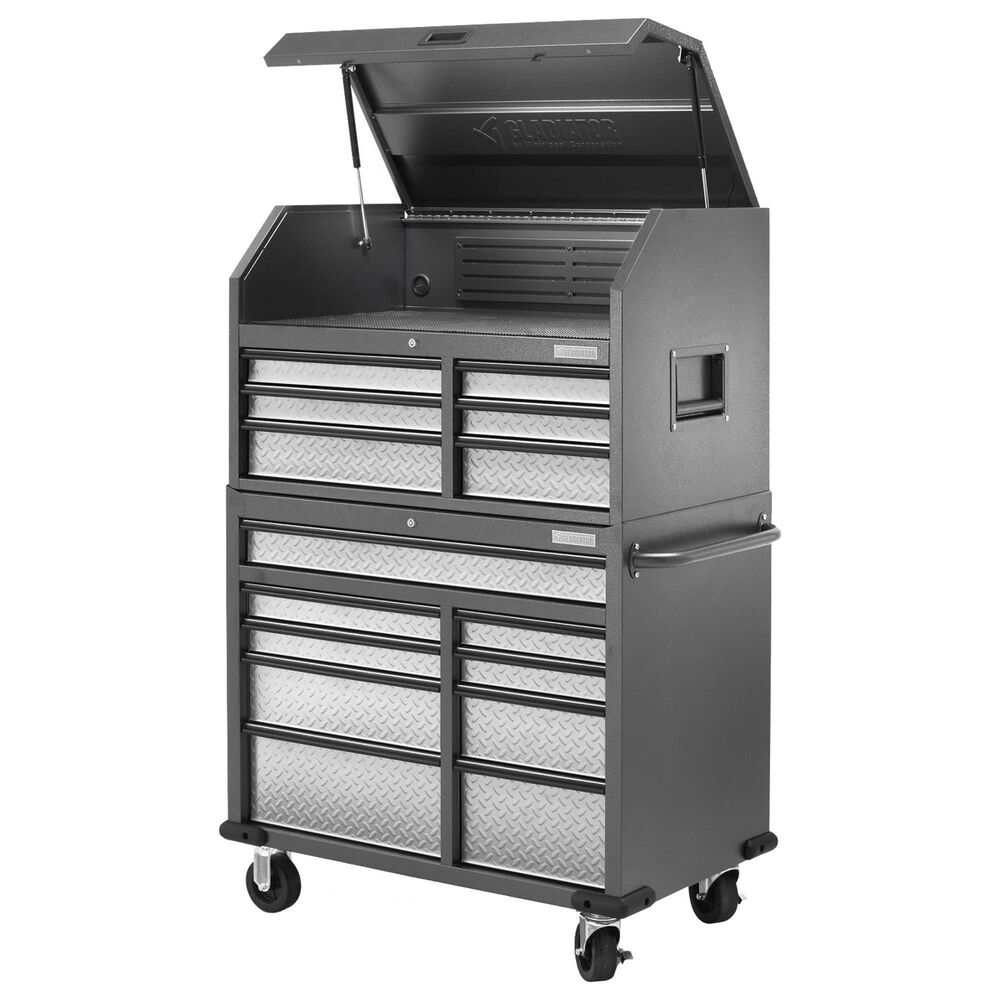 Gladiator 41" 15Drawer Mobile Tool Chest Combo in Hammered Granite NFM