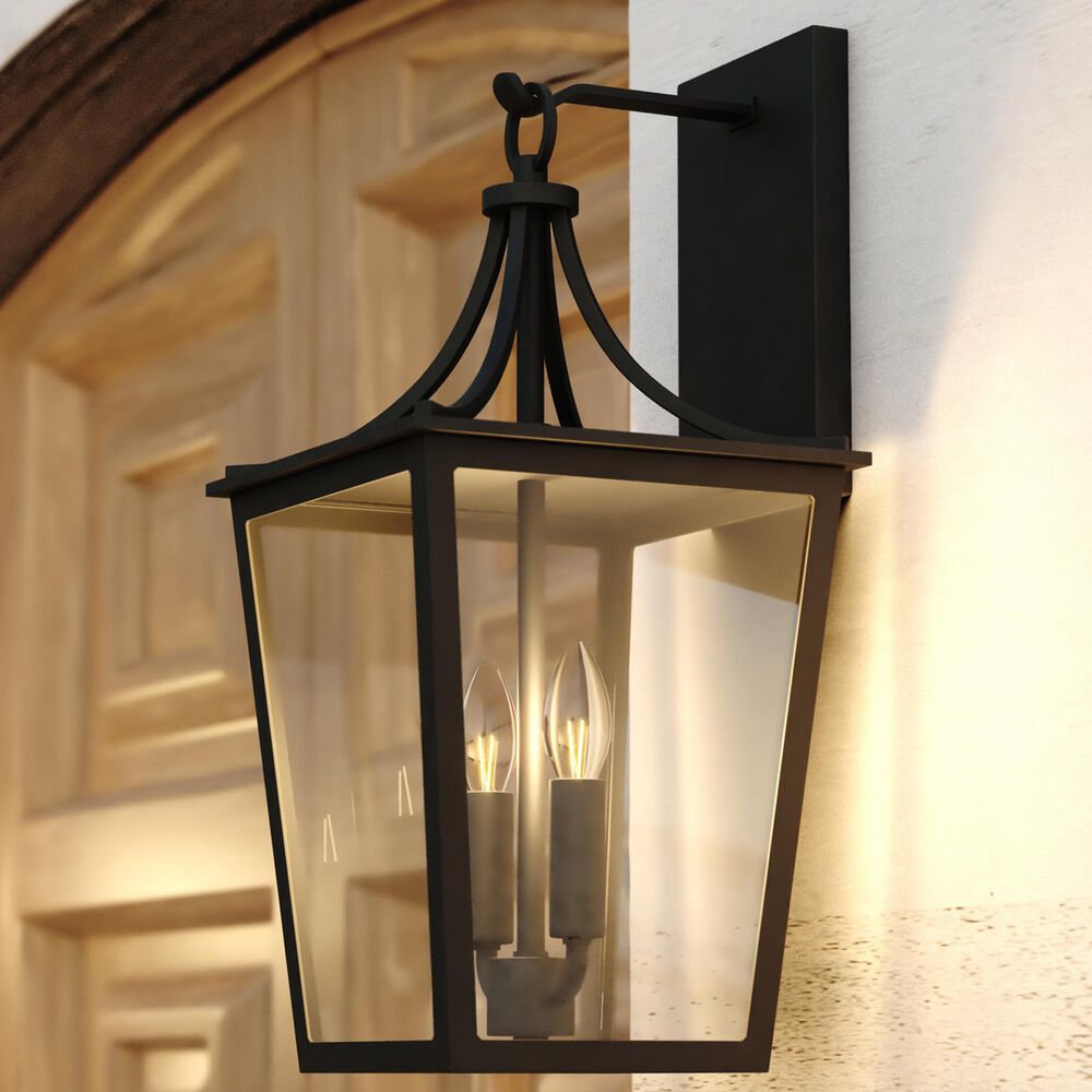 Vaxcel Cottage Grove 2-Light Outdoor Wall Sconce in Matte Black, , large