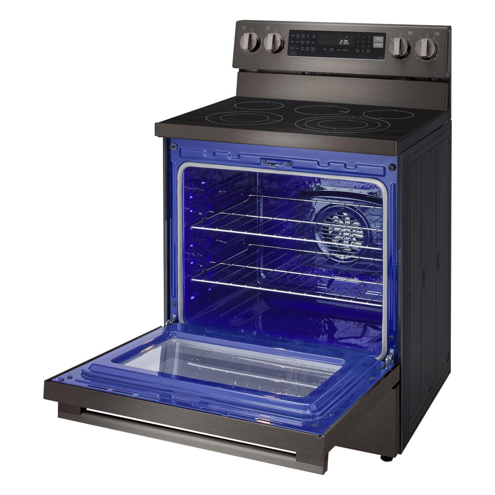 LG 6.3 Cu. Ft. Freestanding Electric Range in PrintProof Black Stainless Steel, , large