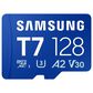Samsung 128GB T7 UHS-I microSDXC Memory Card in Blue, , large